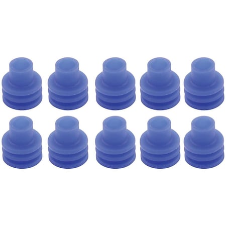 Allstar Performance Weather Pack Connector 12 Gauge Seals; Blue, 10PK ALL76283